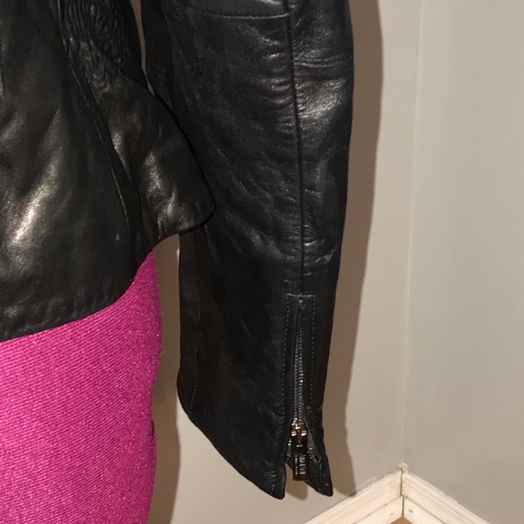 Armani Collezioni Flower Lambskin Leather Jacket - Picture 5 of 8